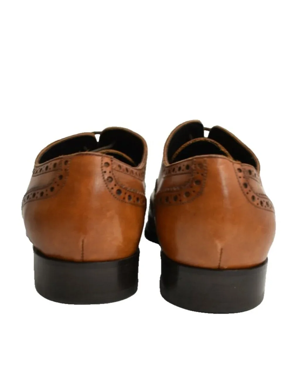 To Boot New York Emil Wingtip Oxford Shoes Cognac Brown Size 8 DD40